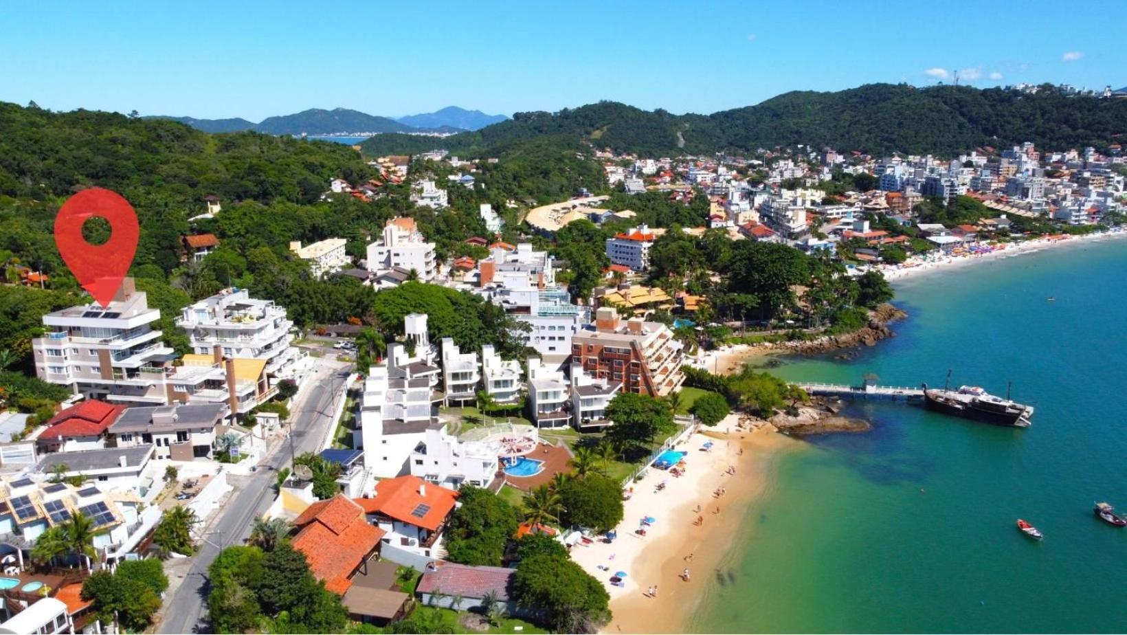 1080 - Apartamento Com Vista Para O Mar Em Bombinhas Buitenkant foto
